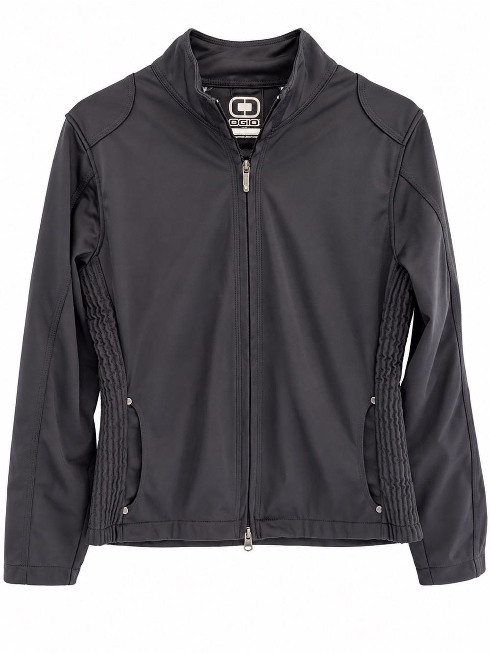 OGIO Black Zip-Front Softshell Jacket